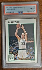 Larry Bird 1991-92 NBA Hoops McDonald's #2 PSA Graded Boston Celtics Base Card