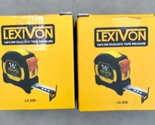 [2-Pack] 16Ft/5M Dualock Tape Measure | 1-Inch Wide Blade with Nylon Coating, 