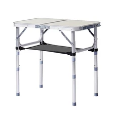 Outdoor Folding Camping Table, 2ft Portable Pinic Table with 3 Adjustable Height