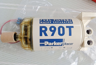 Parker /Racor R90T Fuel/Water Separator Assembly   With Clear Bowl & Sensor Port