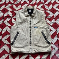 Kavu White Canvas Outdoors Vest Mens Medium As Is Worn