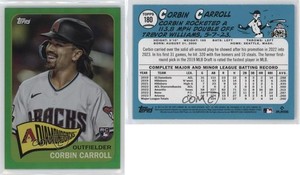 2023 Topps Archives 1965 Topps Green Foil /99 Corbin Carroll #180 Rookie RC