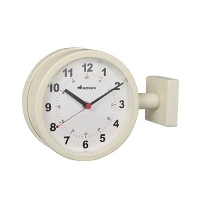Dulton Double Face Clock Small Elfenbein Wanduhr beidseitig kompakt S624-659IV