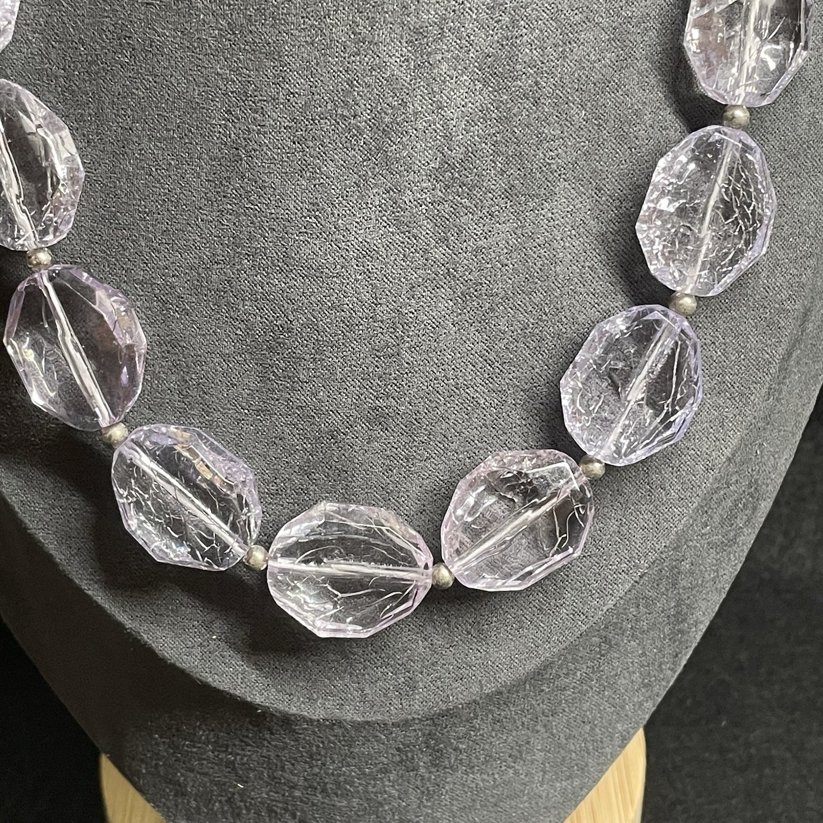 Statement VTG Transparent Clear Lucite Plastic Ch… - image 3