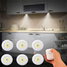 Dimmable LED Under Cabinet Light with Remote Control Battery Operated LED Closet
