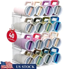 40oz Water 16 Bottle Organizer Stackable Tumbler Storage Kitchen Organization