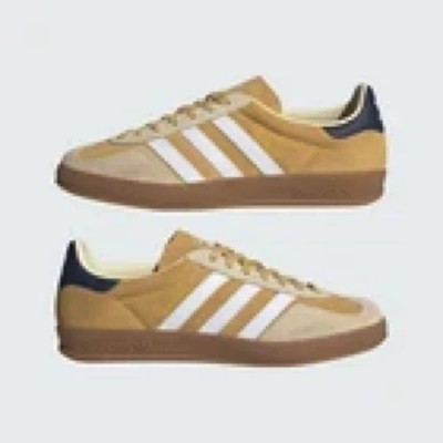 ADIDAS Gazelle Indoor Mens Sneakers JI3523 OAT/FTWWHT/SHANAV NIB Size 11