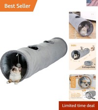Portable Faux Fur Cat Tunnel - Perfect for Indoor Fun and Agility Training