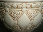 Antique Weller Art Pottery Clinton Ivory Footed Jardiniere Circa 1914