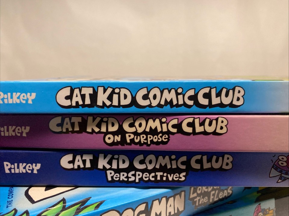 Dog Man-Cat Kid-Captain Underpants Series by Dav Pilkey Book Lot of 13 ...