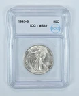 1945-S Walking Liberty Half Dollar MS62 ICG