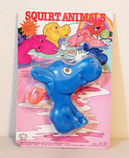 Vintage 1986 Just for Kids SQUIRT ANIMALS Blue Donkey Water Toy NIP