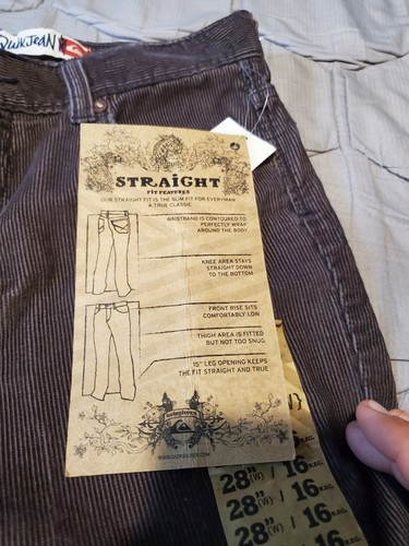 Quicksilver quick Jean 28 /16 brown new with tags - Picture 6 of 11