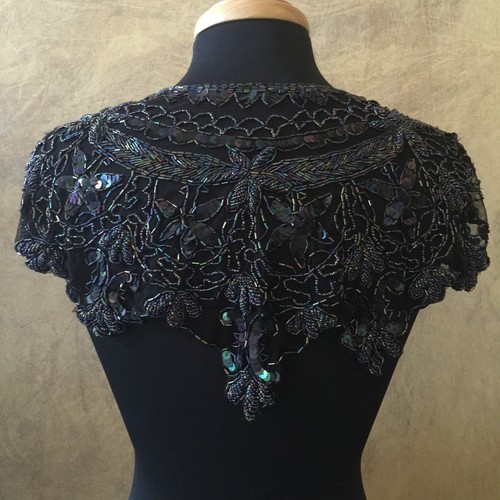 Sequin Beaded Lace Hip Wrap Collar 