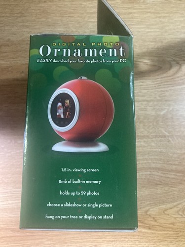 Digital Photo Christmas Ornament 1.5 Screen 8mb Built In Memory 59 Photos NIB - Picture 4 of 6