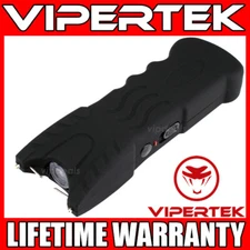 VIPERTEK Stun Gun VTS-979 - BLACK Heavy Duty Rechargeable LED Flashlight