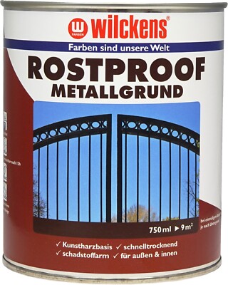  11,99 L/5 L Wilckens Rostproof Metallgrund Primer Rostschutzgrund rotbraun/grau