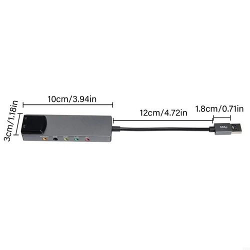 Interfaces Sonores USB Carte Son Externe avec Microphones In, Line In, SPDIF - Photo 6/26