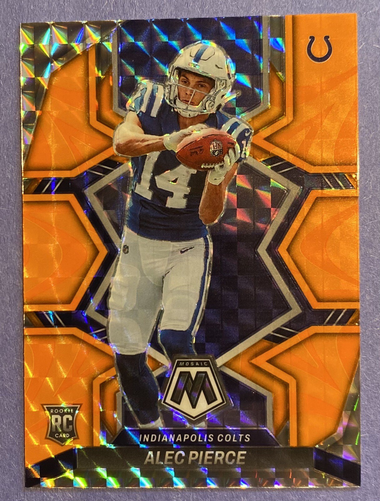 2022 Panini Mosaic Alec Pierce Reactive Orange RC Rookie Card #329