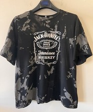 Jack Daniels - Tennessee Whiskey - Black Tie-Dye T-Shirt - Retro - Medium