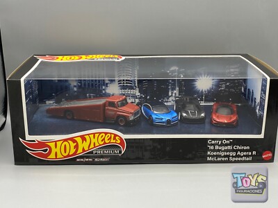 2022 Hot Wheels Premium Diorama Bugatti Mclaren Koenigsegg Carry