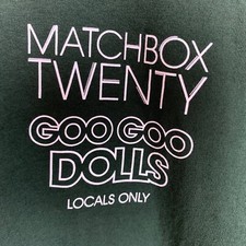 Match Box Twenty Goo Goo Dolls Locals Only Local Crew Shirt Mens Size XL Green