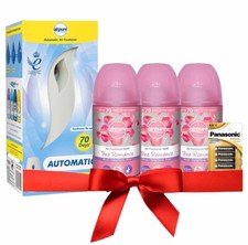 AirPure Automatic Air Freshener Kit with 3 Refills, Machine, Extra Battery Vegan
