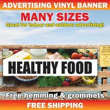 HEALTHY FOOD Advertising Banner Vinyl Mesh Sign fresh fruits smoothie tea bar