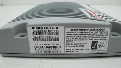 IMPINJ SPEEDWAY IPJ-R1000-USA-0-01-01 UHF RFID READER | eBay