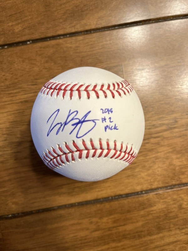 Joey Bart Signed Rawlings OML Autograph Baseball Draft Inscr Giants PSA Auth