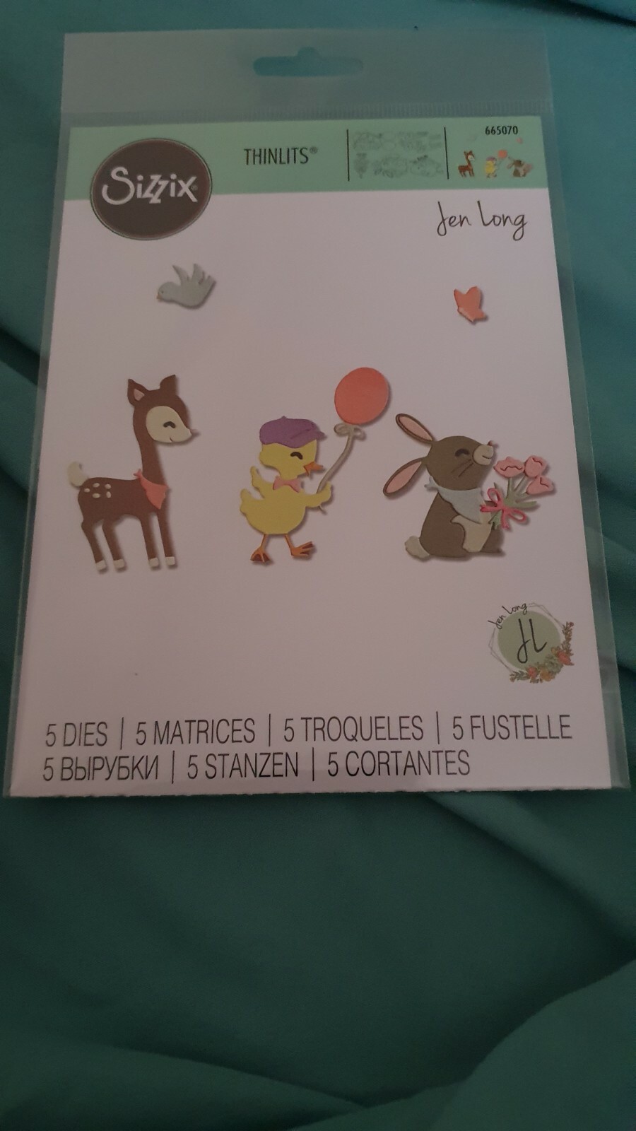 Sizzix Thinlits 5 Die Set - Baby Animals 665070 by Jen Long