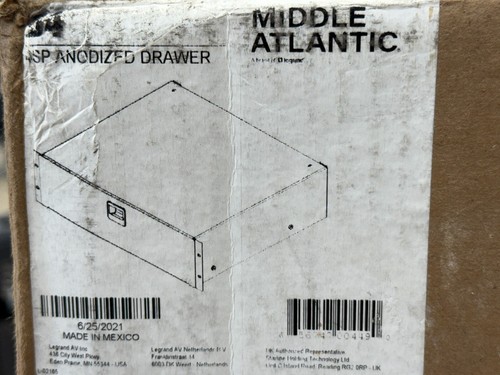 Middle Atlantic D4 4-Space 4U Black Brushed Anodized Rack Drawer - NIB - Picture 5 of 6