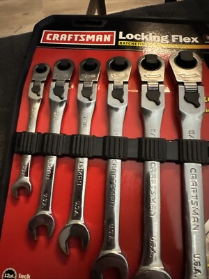 Sears Craftsman Locking Flex Wrench Set 42400 942400 7 pc