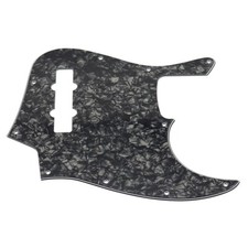 Black Pearl 4-Ply PVC 4 String Jazz Bass Pickguard 10 Hole J Bass Scratch Plate