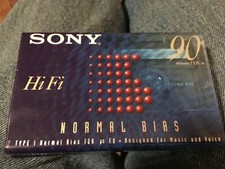3 SONY HIFI NORMAL BIAS 90MIN. BLANK CASSETTE TAPES, STILL SEALED  C4