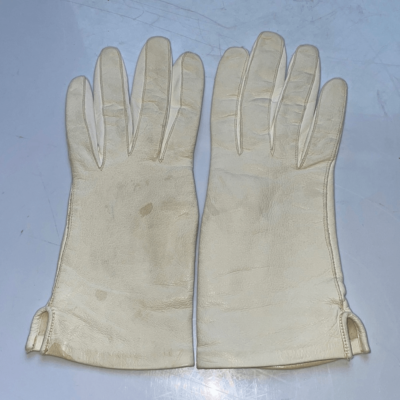 Vintage 50s/60s size 6 off white leather gloves | eBay
