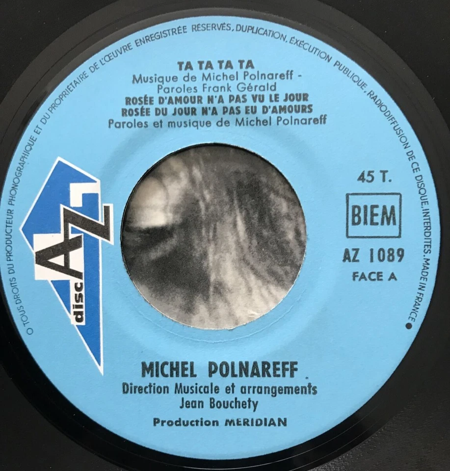 Michel Polnareff - Ta-Ta-Ta-Ta 4 Track 7'' Vinyl FRANCE 1967 CLEANED/TESTED EX - Image 3 of 4