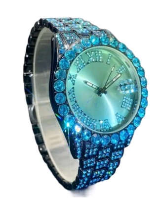 Vivani | vibrant bling rhinestone Aqua turquoise blue watch jelly plastic Vivani | Accessories | Vivani Vibrant Bling Rhinestone Aqua  main image 3