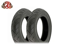 2 (TWO) ALTALINE SCOOTER WIRE BEAD TIRES 10" X 2.125 BLACK SLICK/SMOOTH TREAD.