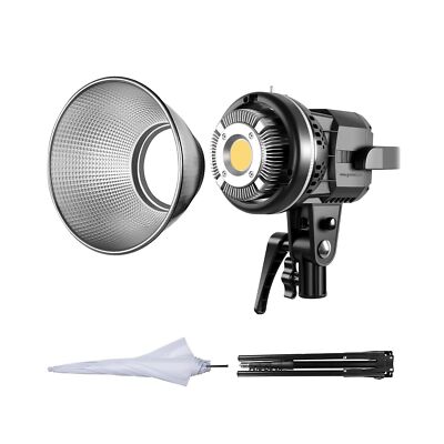 GVM 80W CRI97+ 5600K Dimmable LED Video Lights with Bowens Mount Kit Continuo...
