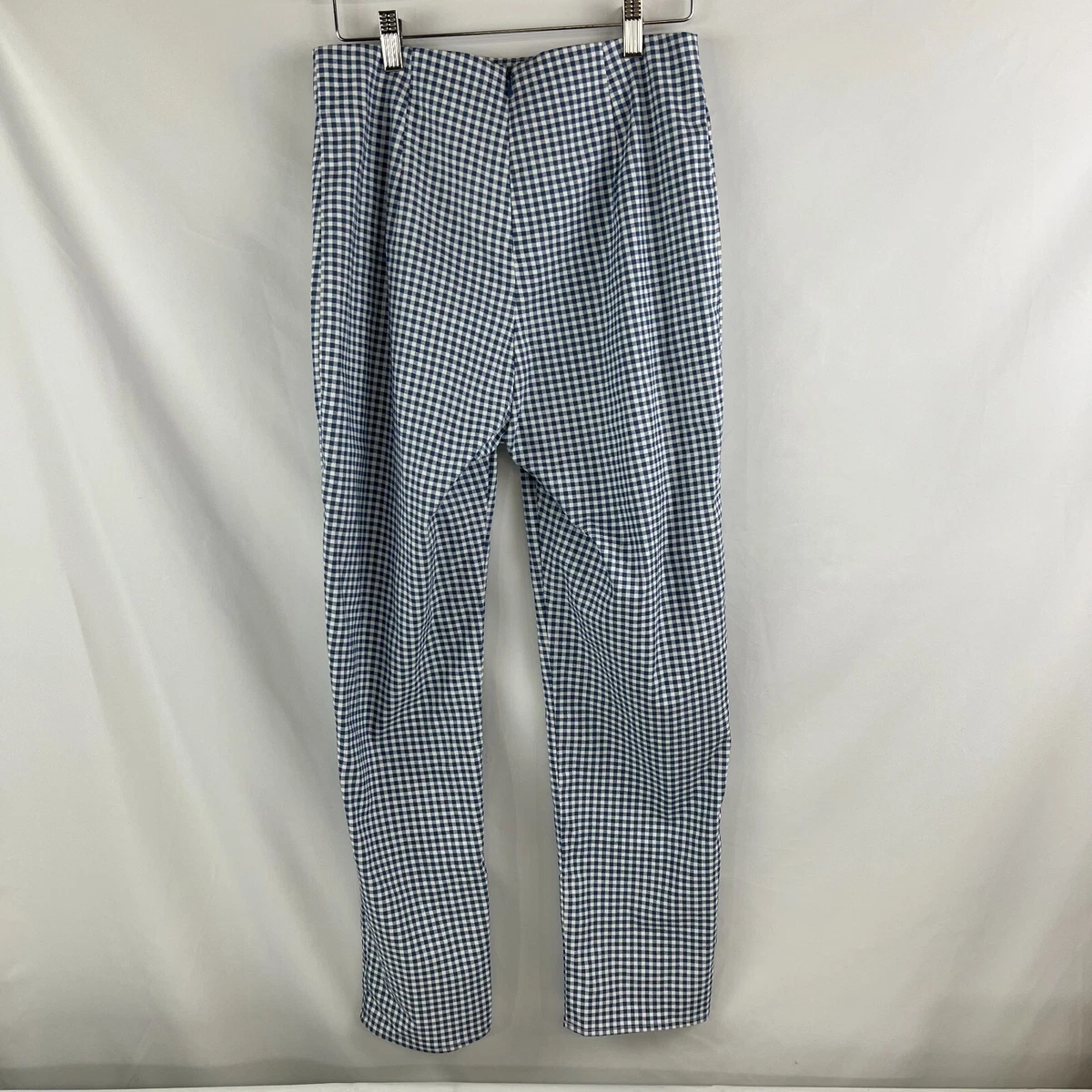 LULUS NWT Medium Blue Gingham Follow the Sun High Waist Ankle Pant