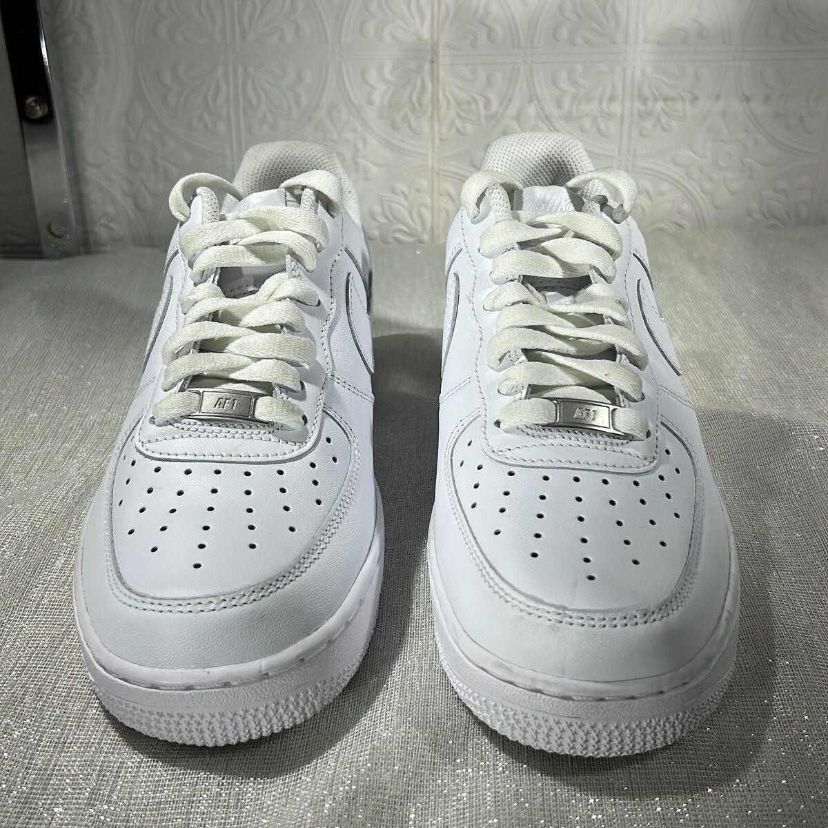 Nike Air Force 1' 07 DD8959-100 White Leather Sneaker Shoes Womens