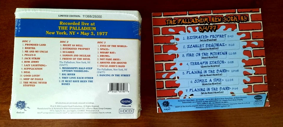 Grateful Dead DAVE'S PICKS 50 ~ Palladium New York 5/3/77 plus BONUS disc NEW - Image 4 of 4