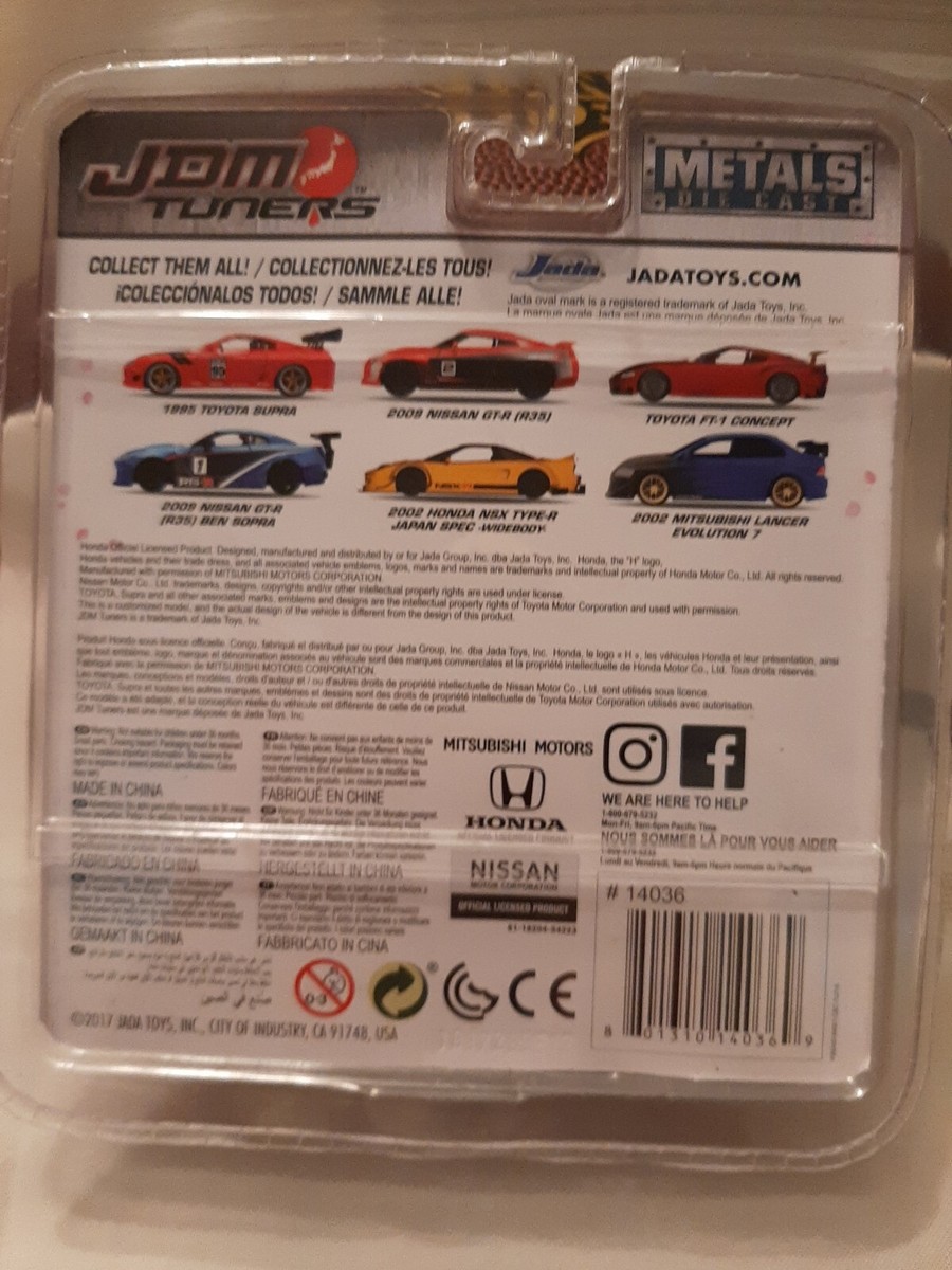 JADA Toys-JDM Tuners 2002 Honda NSX Type-R Japan (yellow) New In