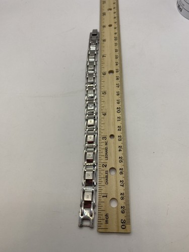 Brazalete de diamantes para hombre 1/20 tw corte redondo acero inoxidable unisex - Imagen 6 de 6