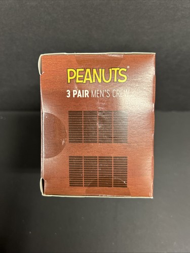 Peanuts Charlie Brown Snoopy Gift Box 3 Pairs of Socks Shoe Size 8-12 Bioworld - Picture 6 of 10