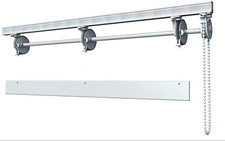 BASTONE BINARIO PER TENDA A PACCHETTO 4 CALATE SGANCIO RAPIDO A SOFFITTO 150CM