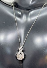 Sterling Silver and Diamond Pendant Necklace - 18.5 Inch