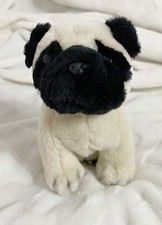 Peluche Pétalo Vintage 6" Perro Serie, Pug Cachorro Perro Peluche, 4 x 6.5 Pulgadas, 10-200