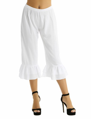 Women Victorian Pantaloons Bloomers Retro Ruffle Pants Lolita Cosplay Costume - Picture 7 of 46